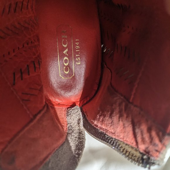 Coach laser cut booties - 8.5 - Picture 2 of 7